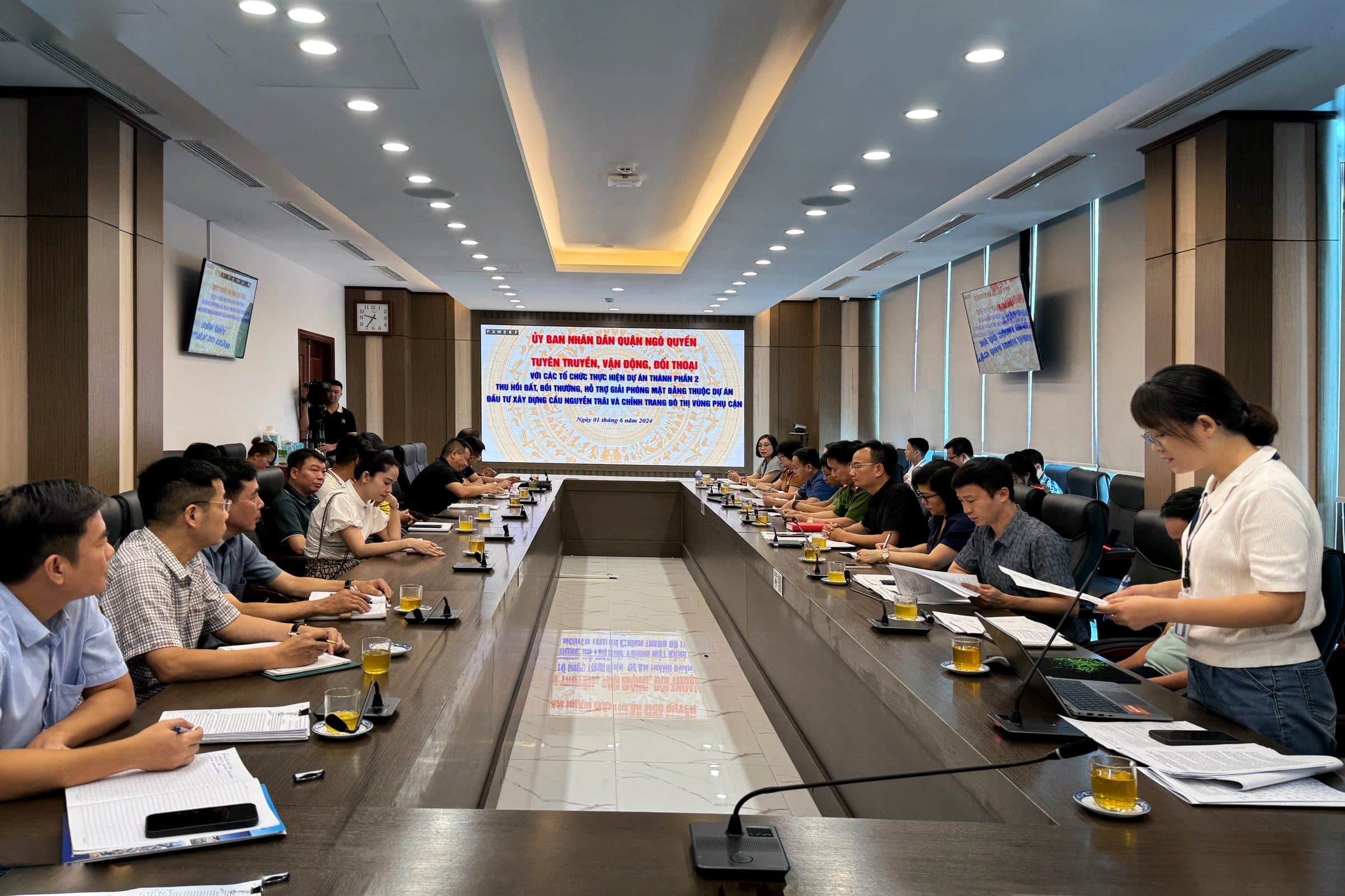 5/5 organizations have agreed to hand over the premises to serve the investment project to build Nguyen Trai bridge and urban embellishment in the surrounding area.
