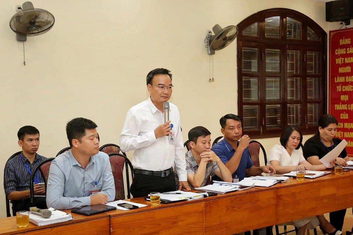 Đối thoại với các hộ dân về công tác giải phóng mặt bằng các dự án đầu tư cải tạo chung cư cũ trên địa bàn phường Đồng Quốc Bình (giai đoạn 2)