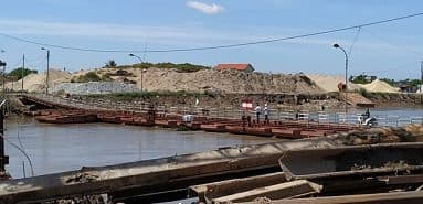 Hoa River bridge construction project: Construction items on the Vinh Bao bank ensure progress requirements