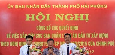 Công bố các quyết định về sắp xếp các Ban Quản lý dự án đầu tư xây dựng thành phố Hải Phòng