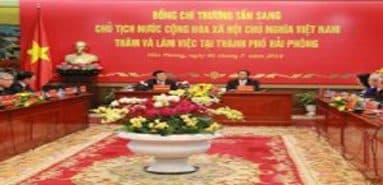 The President surveyed the investment attraction situation in Hai Phong