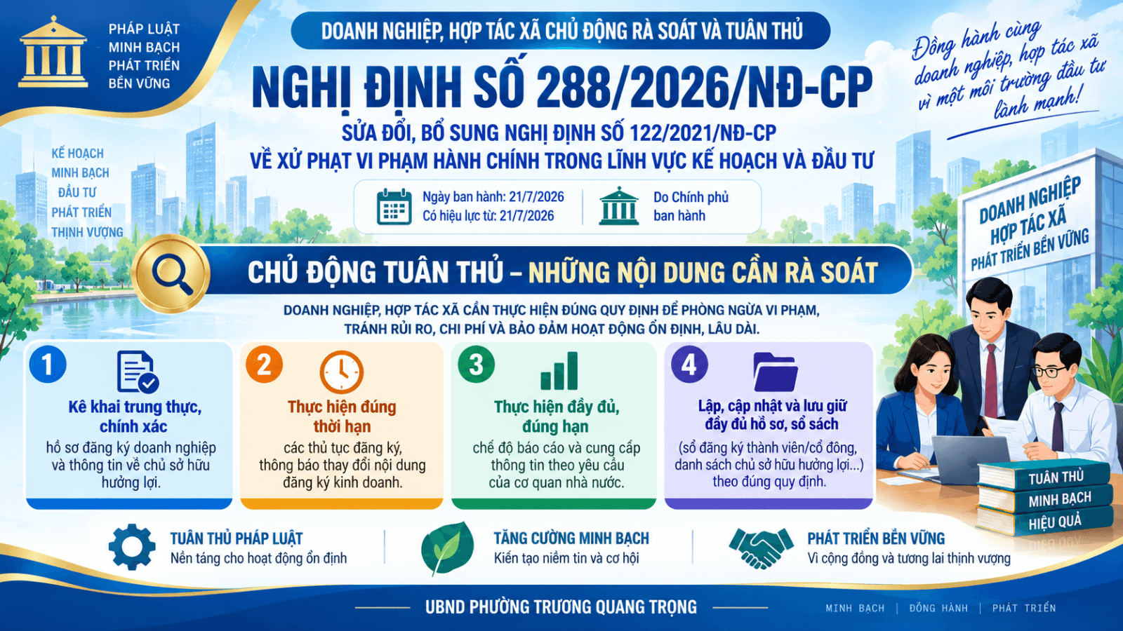 Kế hoạch triển khai phổ biến và tập huấn chuyên môn, nghiệp vụ nhằm triển khai Nghị định số 288/2026/NĐ-CP