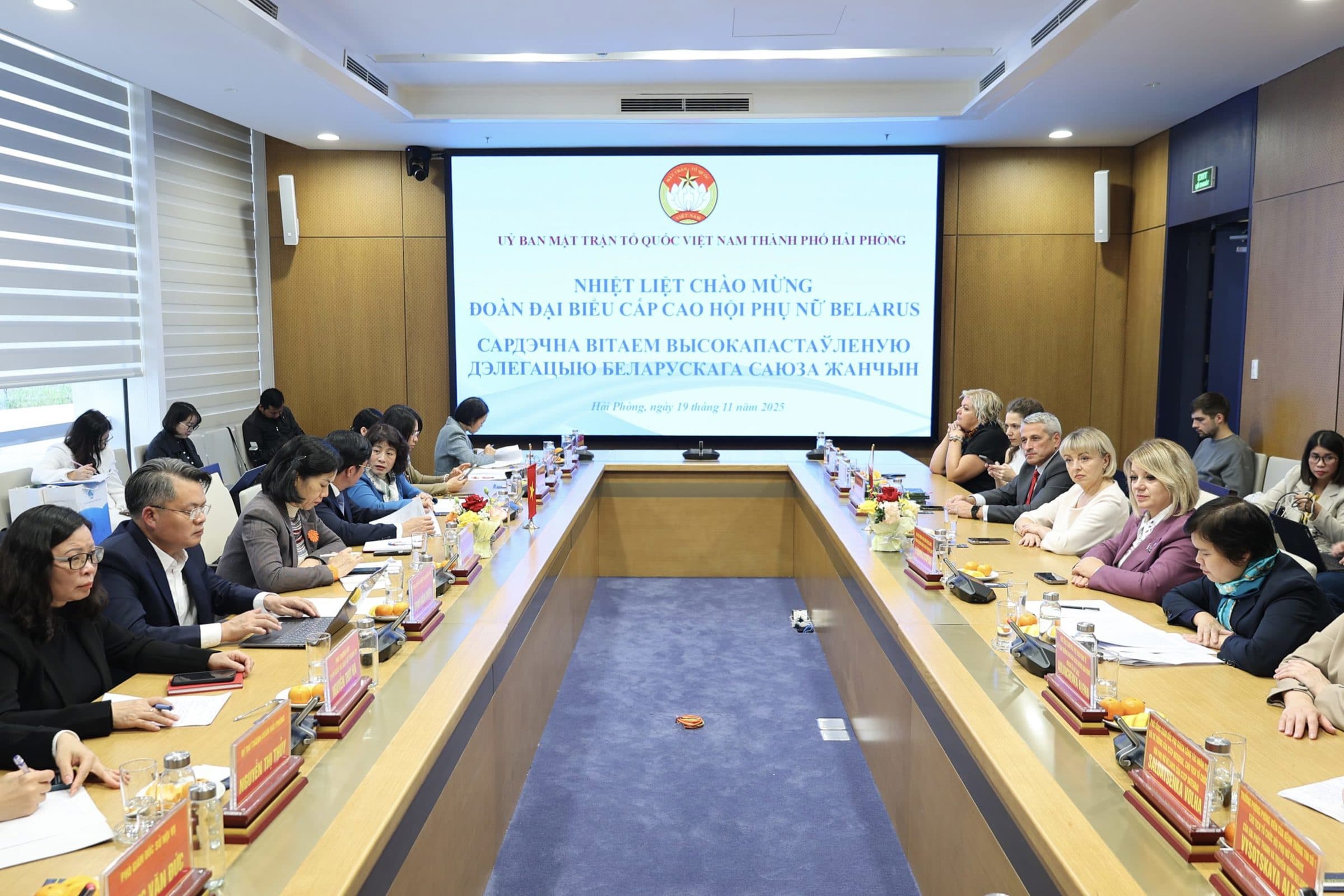 Tăng cường hợp tác, chia sẻ kinh nghiệm trong công tác bình đẳng giới giữa Hải Phòng và Hội phụ nữ Cộng hòa Belarus