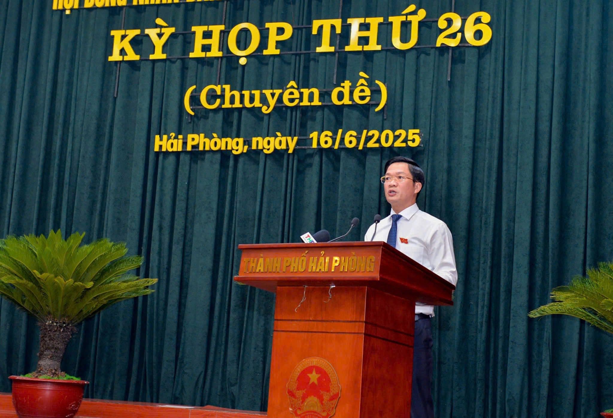 Passed 11 Resolutions at the 26th Session (Thematic Session) of Hai Phong City People's Council, term XVI
