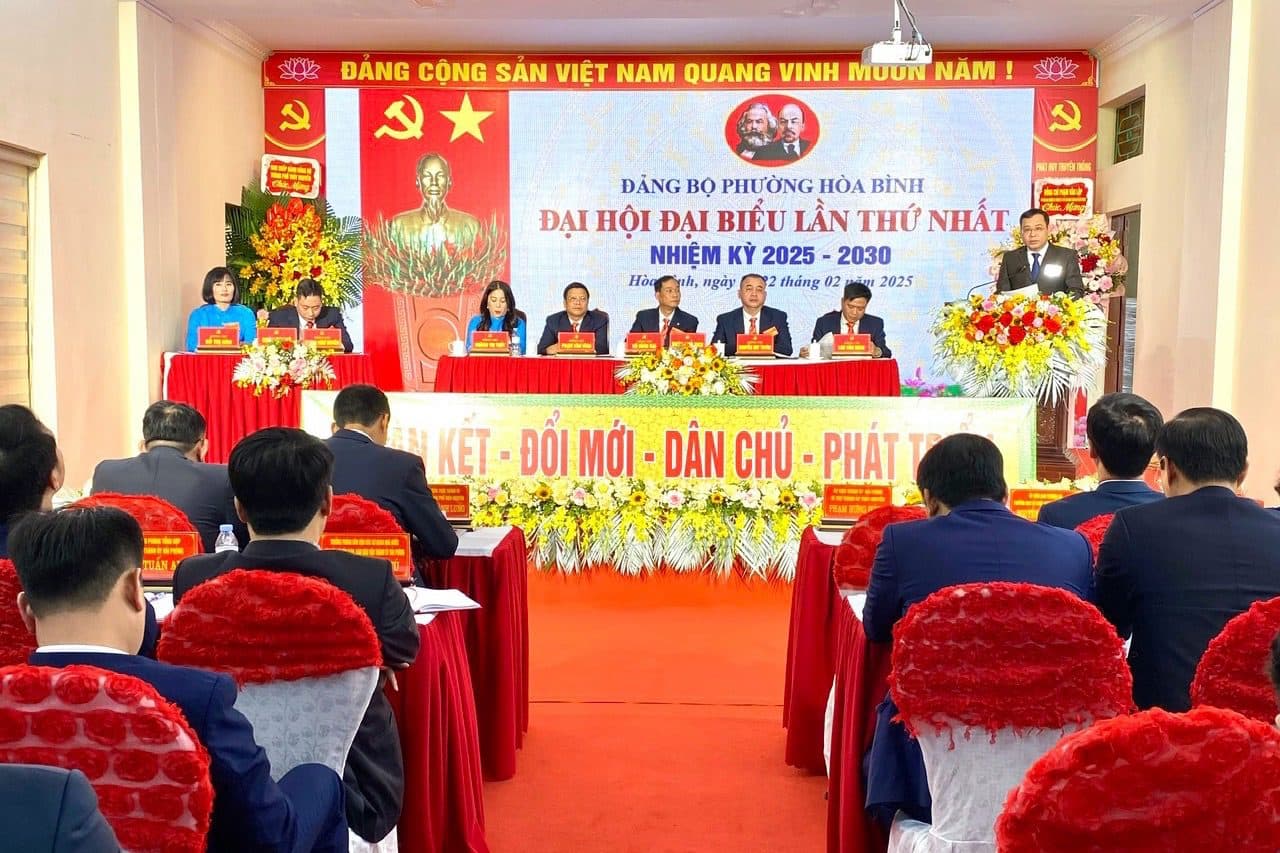 First Party Congress of Hoa Binh ward (Thuy Nguyen city), term 2025-2030