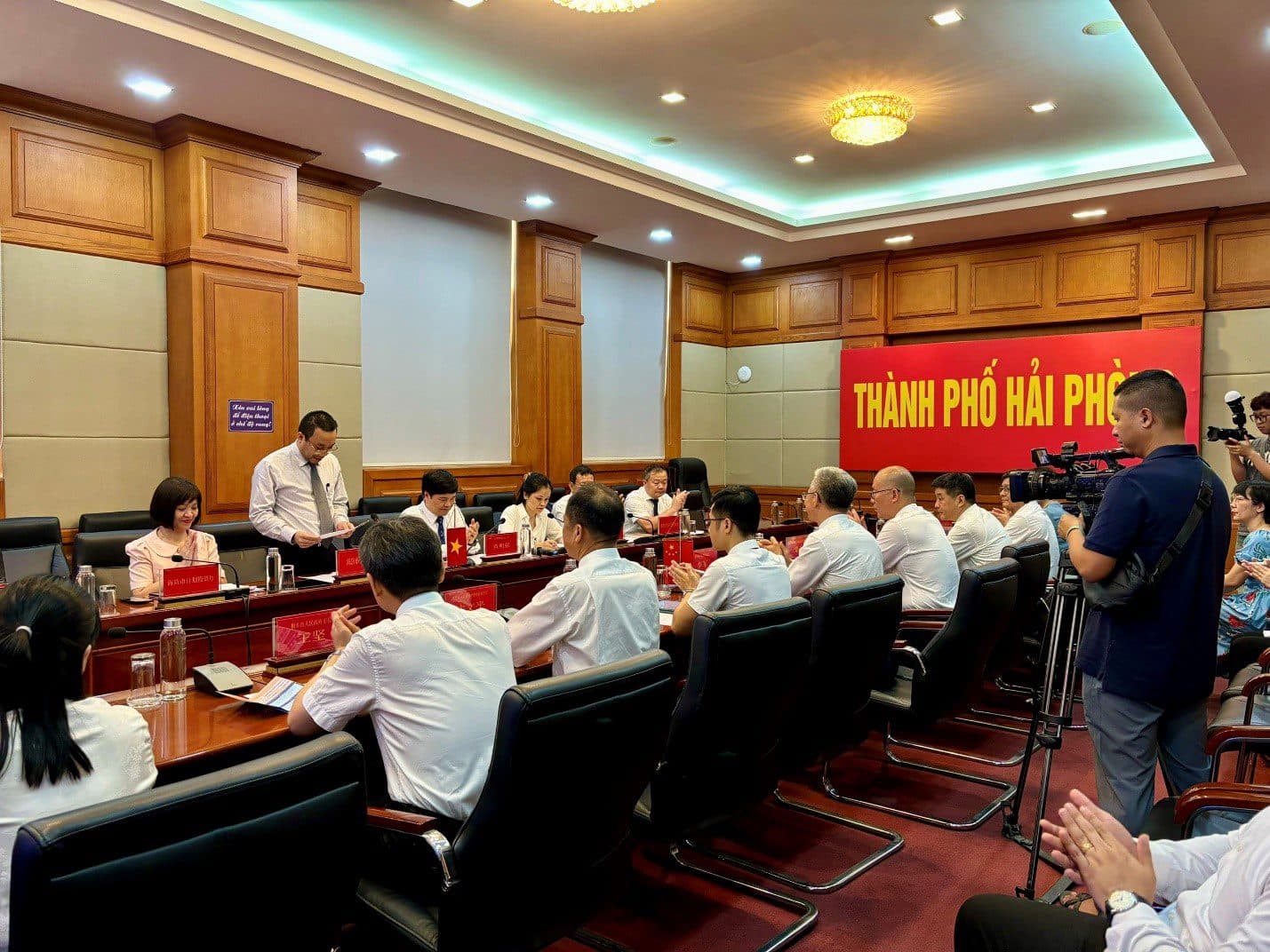 Lãnh đạo thành phố tiếp và làm việc với Đoàn công tác thành phố Gia Hưng, tỉnh Chiết Giang, Trung Quốc