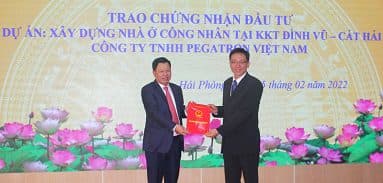 Hai Phong Economic Zone Management Board awarded Investment Registration Certificates to 2 worker housing construction projects