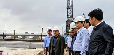 Nam Binh 교량 교차로 건설 투자 프로젝트 : 건설 진행이 활발히 진행되고 있습니다