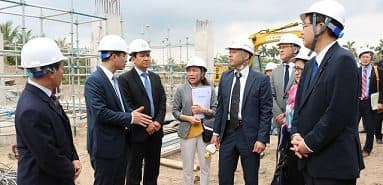 Đoàn đại biểu của thành phố Kitakyushu (Nhật Bản) thăm và khảo sát tại Nhà máy cấp nước An Dương