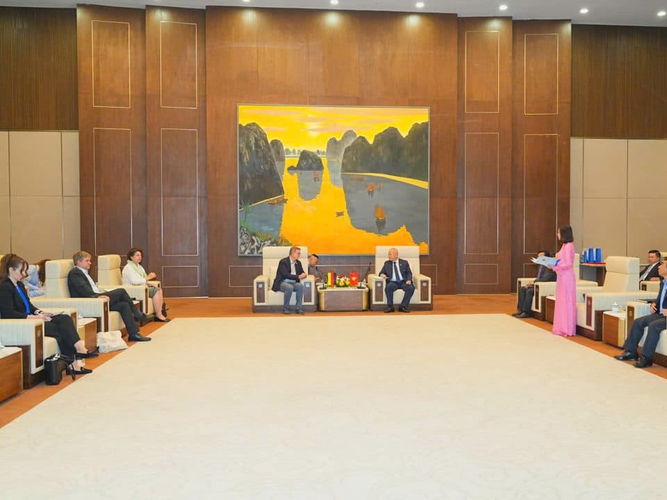 Chairman of the City People's Committee Do Thanh Trung receives the Vice President of the German Federal Parliament