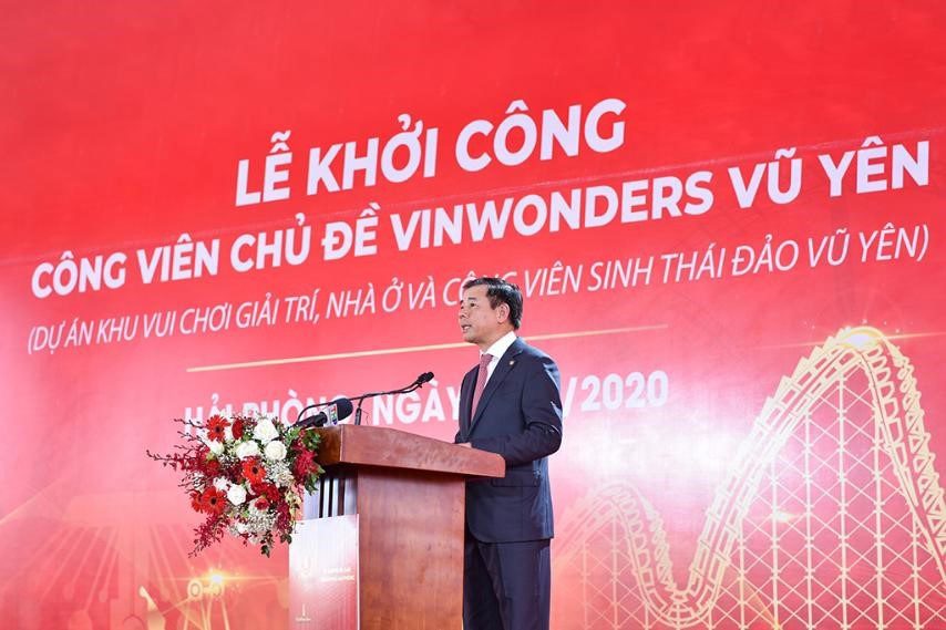 Đại diện chủ đầu tư Vinhomes phát biệu tại lễ khởi công Đại diện chủ đầu tư Vinhomes phát biệu tại lễ khởi công
